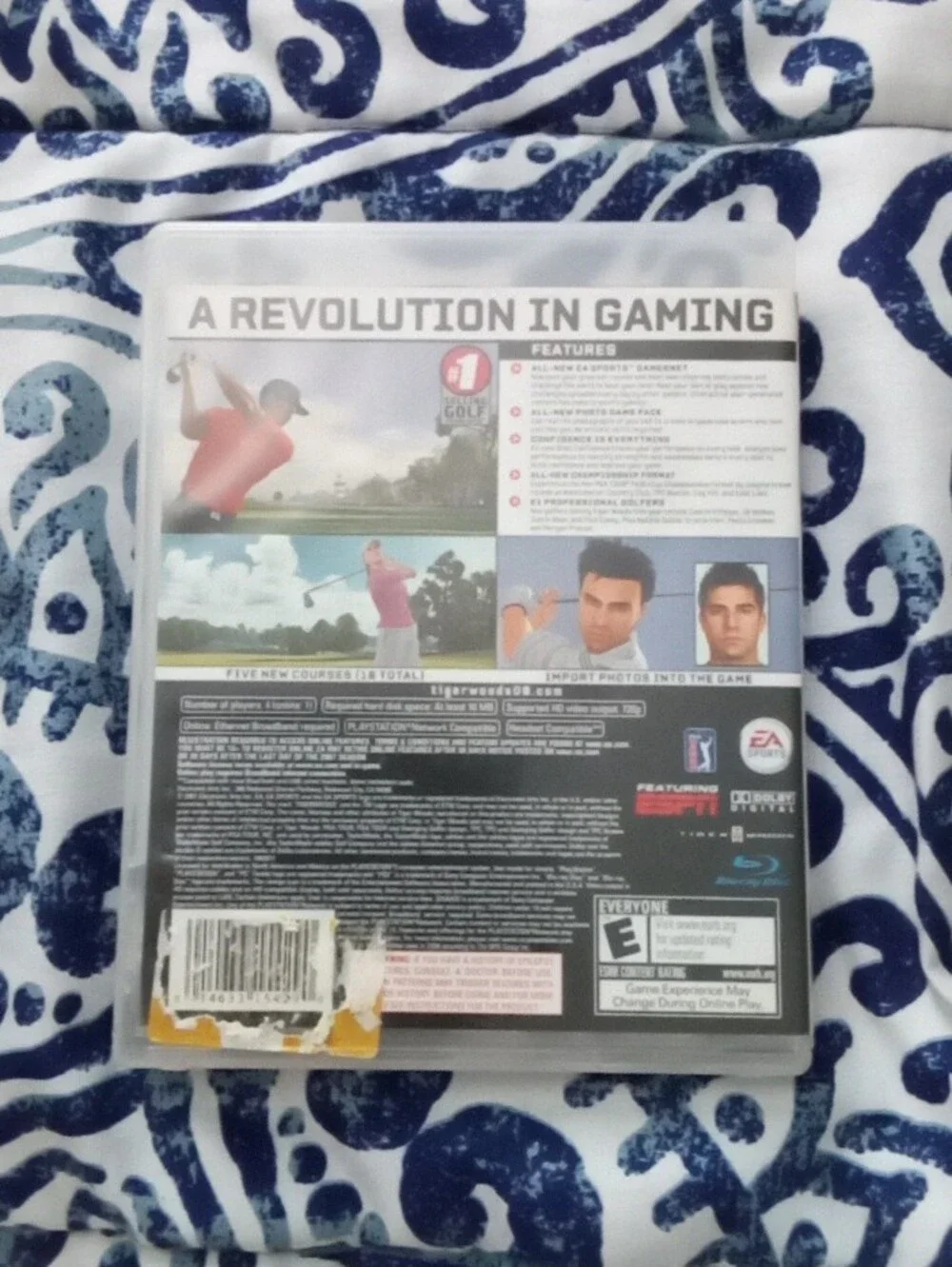 Tiger Woods PGA Tour 08 (PlayStation 3) - Red/White Cover